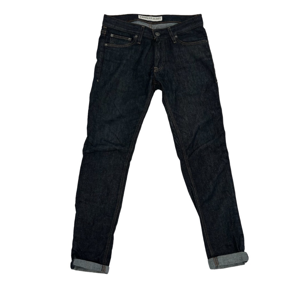 Express Alec Super Skinny Fit Cuffed Hem Jeans Size 29 x 30 Men's
